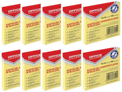 KARTECZKI SAMOPRZYLEPNE BLOCZEK 76mm x 76mm OFFICE PRODUCTS - 100 sztuk