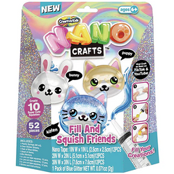 TAŚMA NANO CRAFTS ZESTAW FILL AND SQUISH FRIENDS ZABAWKA KREATYWNA 52 EL.