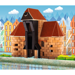 BRICK TRICK BUDUJ Z PRAWDZIWEJ CEGŁY ŻURAW GDAŃSKI EKO KLOCKI TREFL