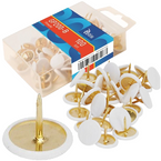 PINEZKI STALOWE BIUROWE BIAŁE W PUDEŁKU PINEZKA TETIS 100 szt.