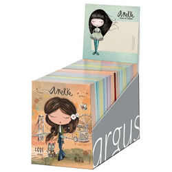 NOTES NOTATNIK W LINIE Z DZIEWCZYNKĄ ANEKKE 25 KARTECZEK 9x12 cm ARGUS