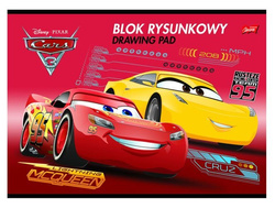 BLOK RYSUNKOWY A4 BIAŁY 20K AUTA CARS 3 - UNIPAP