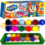 FARBY PLAKATOWE BAMBINO 12+1 KOLORÓW 20ml SZKOLNE ŻYWE KOLORY ZŁOTA SREBRNA