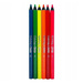 KREDKI OŁÓWKOWE OKRĄGŁE NEONOWE JUMBO 6 KOLORÓW