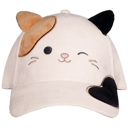 CZAPKA Z DASZKIEM SQUISHMALLOWS REGULOWANA PLUSZOWA KREMOWA KOTEK CAMERON