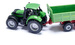 TRAKTOR DEUTZ Z ROZRZUTNIKIEM PRZYCZEPA KOLEKCJONERSKI METALOWY 1673 SIKU