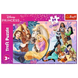 PUZZLE 24 ELEMENTY MAXI UŚMIECH PRZYJAŹNI KSIĘŻNICZKI UKŁADANKA 14379 TREFL