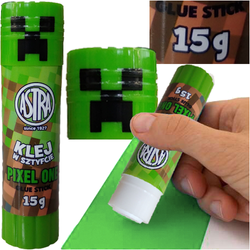 KLEJ W SZTYFCIE ASTRA SZKOLNY 15G WYDAJNY MOCNY MINECRAF PIXEL ONE - 3 szt.