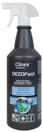 CLINEX DEZOFAST PŁYN DO DEZYNFEKCJI POWIERZCHNI BAKTERIOBÓJCZY 1L - 3 szt.