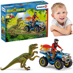 SCHLEICH DINOSAURS UCIECZKA QUADEM PRZED VELOCIRAPTOREM FIGURKI DINOZAUR