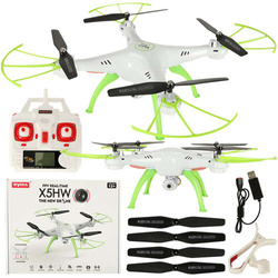 DRON SYMA ZDALNIE STEROWANY X5HW ZIELONY RC KAMERA ZASIĘG 50m OBRÓT 360 