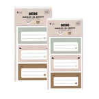 NAKLEJKI NA ZESZYTY PODRĘCZNIKI BB FRIENDS GIRL INTERDRUK 9 szt. - 2 opak.