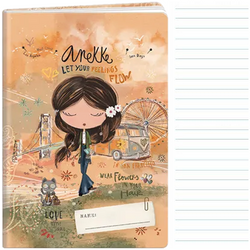 NOTES A6 ZESZYT W LINIE 40 KARTEK ANEKKE WZÓR DZIEWCZYNA Z KSIĄŻKĄ ARGUS