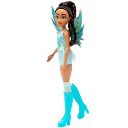 LALKA WINX CLUB FAIRY WRÓŻKA AISHA ZE SKRZYDŁAMI NIEBIESKA SUKIENKA 26 cm 