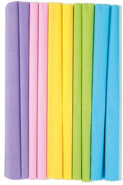 BIBUŁA MARSZCZONA KRÓTKA SZKOLNA 25x200 5 KOLORÓW PASTEL HAPPY COLOR