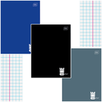 ZESZYT SZKOLNY A4 96 KARTEK KRATKA 70g ONE COLOR INTERDRUK - 3 sztuki