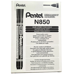 MARKER PISAK FLAMASTER PERMANENTNY OKRĄGŁY PENTEL N850 CZARNY - 12 szt.