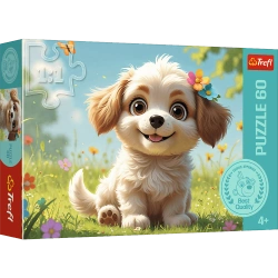 PUZZLE 60 ELEMENTÓW SCZENIACZKIEM BYĆ! PIESEK UKŁADANKA TREFL 17408