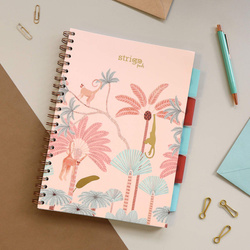 KOŁOZESZYT A4 ZESZYT NA SPIRALI W KRATKĘ 100K 80g STRIGO PADS AFRYKA BEŻOWY