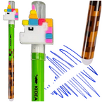 DŁUGOPIS WYMAZYWALNY ŚCIERALNY Z FIGURKĄ PIXELE NIEBIESKI KIDEA JEDNOROŻEC