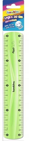 LINIJKA ELASTYCZNA 20CM FLEXI BAMBINO ST. MAJEWSKI NIEŁAMLIWA - 3 szt.