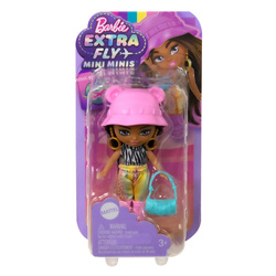 BARBIE LALKA MODOWA STYLOWA EXTRA FLY MIINIS W KAPELUSZU AKCESORIA MATTEL