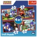 PUZZLE 4w1 SONIC THE HEDGEHOG PRZYGODY SONICA UKŁADANKA 34625 TREFL