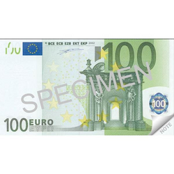 NOTES KLEJONY KARTECZKI BANKNOT 100 EURO 70 KARTEK KRATKA PANTA PLAST