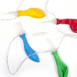 KOLOROWE BALONY DEKORACYJNE LAMPKI LED 10 SZTUK 4M