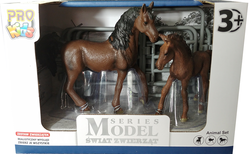 KOŃ ŹREBAK ZAGRODA ŚWIAT ZWIERZĄT FIGURKA 3w1 FARMA KONIKI KOLEKCJONERSKIE