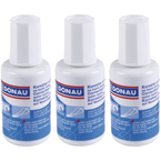 KOREKTOR W PŁYNIE Z APLIKATOREM WODNY 20 ML SZKOLNY BIUROWY DONAU - 3 szt.