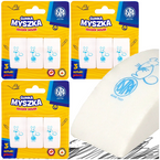 GUMKA DO ŚCIERANIA MAZANIA MYSZKA ASTRA SZKOLNA BIAŁA MIĘKKA 9 szt. (3 op.)