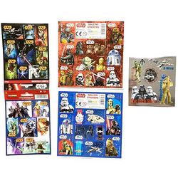 STAR WARS NAKLEJKI NALEPKI DEKORACYJNE OZDOBNE 5 ARKUSZY