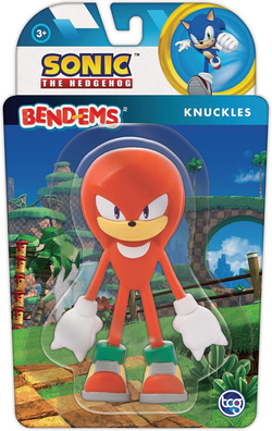 SONIC THE HEDGEHOG KNUCKLES JEŻ FIGURKA ELASTYCZNA WYGINANA BENDEMS