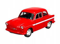 TRABANT P50/P60 CZERWONY METALOWY SAMOCHODZIK MODEL Z EPOKI PRL WELLY 1:34