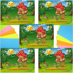 ZESZYT PAPIERÓW KOLOROWYCH WYCINANKA A5 32K KRESKA - 5 sztuk