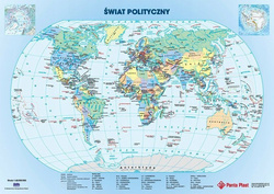 DUŻY PODKŁAD LAMINOWANY DWUSTRONNY - MAPA ŚWIATA