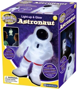 LAMPKA NOCNA ASTRONAUTA KOSMONAUTA KOMBINEZON ŚWIECI W CIEMNOŚCI BRAINSTORM