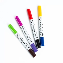 FLAMASTRY MAGICZNE ZE STEMPELKAMI ARTYSTYCZNE 4 PISAKI 8 kolorów KIDEA