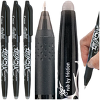 DŁUGOPIS ZMAZYWALNY ŚCIERALNY PILOT FRIXION 0.7mm CZARNY - 3 sztuki
