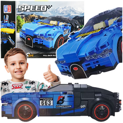 KLOCKI KONSTRUKCYJNE SAMOCHÓD WYŚCIGOWY Z NAPĘDEM SPEED ROBOT AUTO 2w1