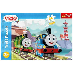PUZZLE 24 MAXI TOMEK I PRZYJACIELE POCIĄGI LOKOMOTWY 14354 TREFL
