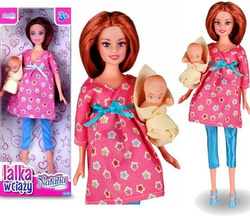 LALKA NATALIA W CIĄŻY MAMA I BOBAS NIEMOWLĘ DLA DZIEWCZYNEK 29 CM ARTYK