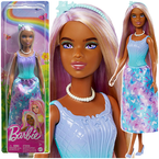 BARBIE LALKA STYLOWA KSIĘŻNICZKA DŁUGIE WŁOSY PASEMKA UBRANKO MATTEL