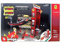 BBURAGO FERRARI DOWNHILL RACING GARAŻ 2 AUTKA 1:64