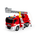WÓZ STRAŻACKI STRAŻ POŻARNA CIĘŻARÓWKA Z DRABINĄ PRYSKA WODĄ ŚWIECI DUMEL