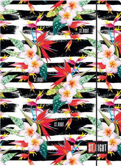 TECZKA Z GUMKĄ A4 ST.RIGHT - TROPICAL STRIPES