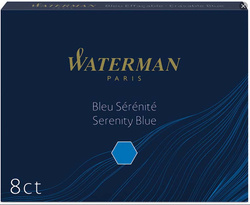 NABOJE DO PIÓRA WATERMAN NIEBIESKIE WKŁADY ATRAMENTOWE DO PIÓRA 8 sztuk
