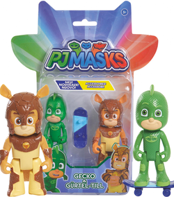 2W1 FIGURKI PIDŻAMERSI PJMASKS GECKO I ARMADYLAN