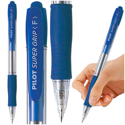 DŁUGOPIS AUTOMATYCZNY OLEJOWY WKŁAD PILOT SUPER GRIP ERGONOMICZNY NIEBIESKI